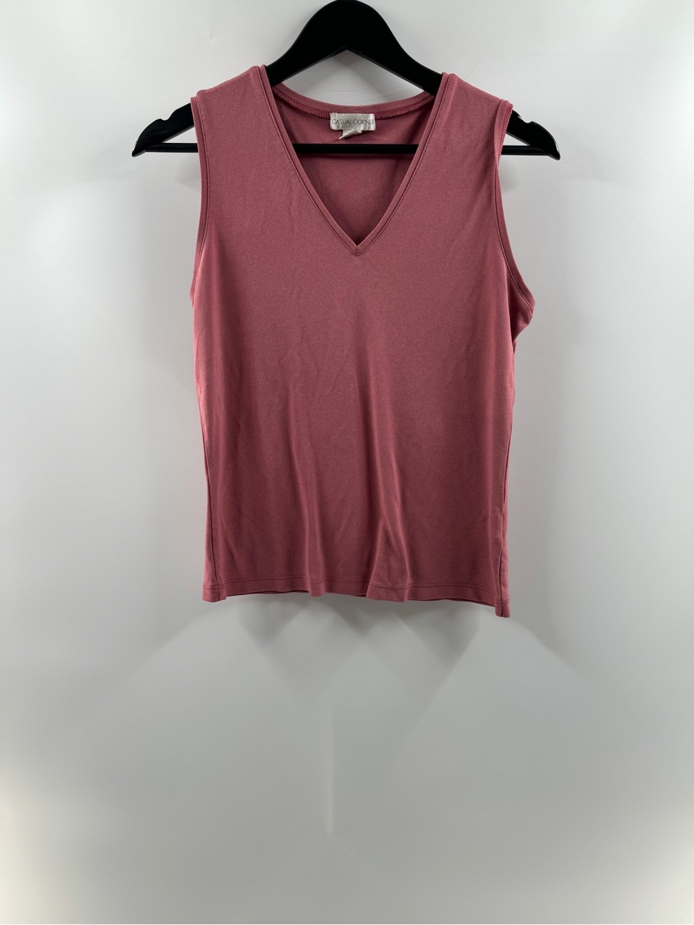 Casual Corner Pink V-Neck Top Women's Medium